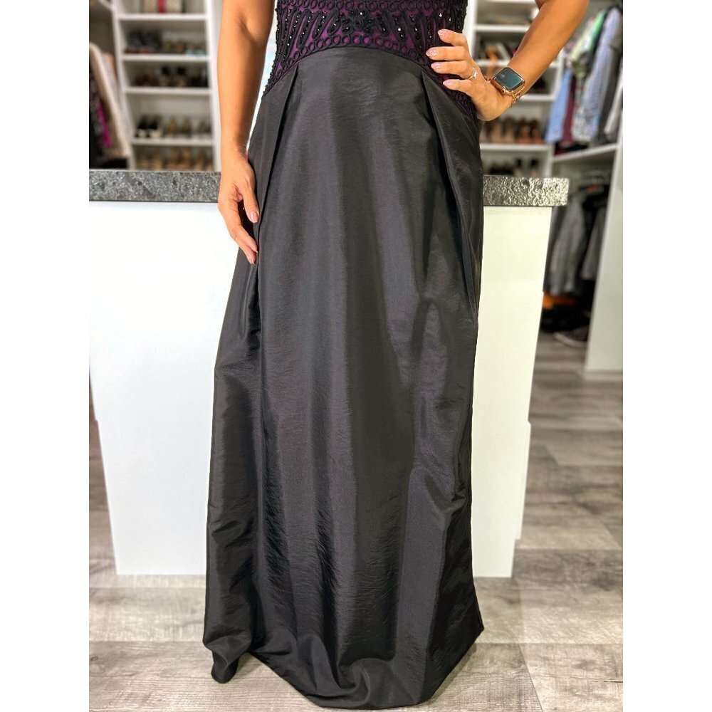 Rare NWT Sue Wong Purple Black Lace Formal Gown $495 - Picture 6 of 15